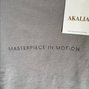 Akalia Ria Heavy Cotton Crewneck Sweatshirt in Gray NWT